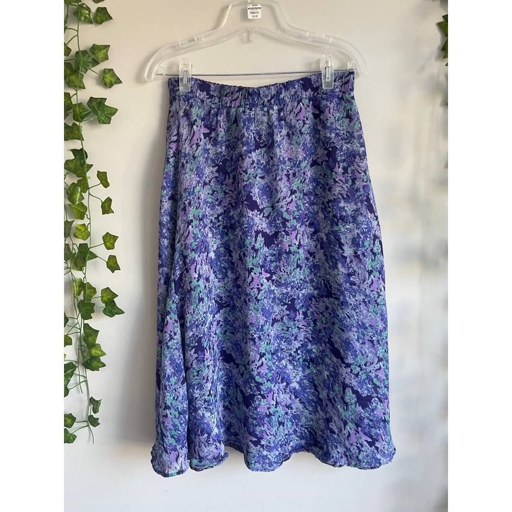 ❗️FINAL SALE! Gorgeous Reversible 90’s Vintage High-Waisted Purple Midi Skirt